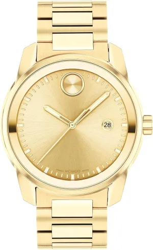 Fashion Timepiece for Him - 42mm Movado Bold Verso Men's Sport Watch - Swiss Quartz Movement, Stainless Steel Link Bracelet - 5 ATM Water Resistance - pigeon Luxury 