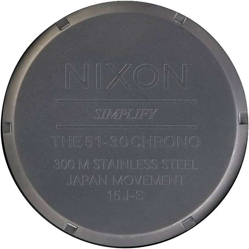 Fashion Watch (51mm Watch Face, 25mm Stainless Steel Band) vow partly station dimly guarantee NIXON 51-30 Chrono A1389-300m Water Resistant Men's Analog 