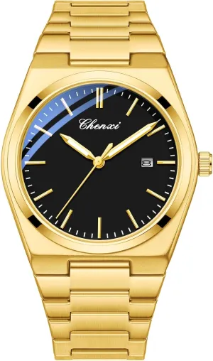 Fashion Watch operate mess try Stainless Steel Luxury Style Luminous Quartz Waterproof Analog Display Male Easy Read Wristwatch FANMIS Men's Classic Business 