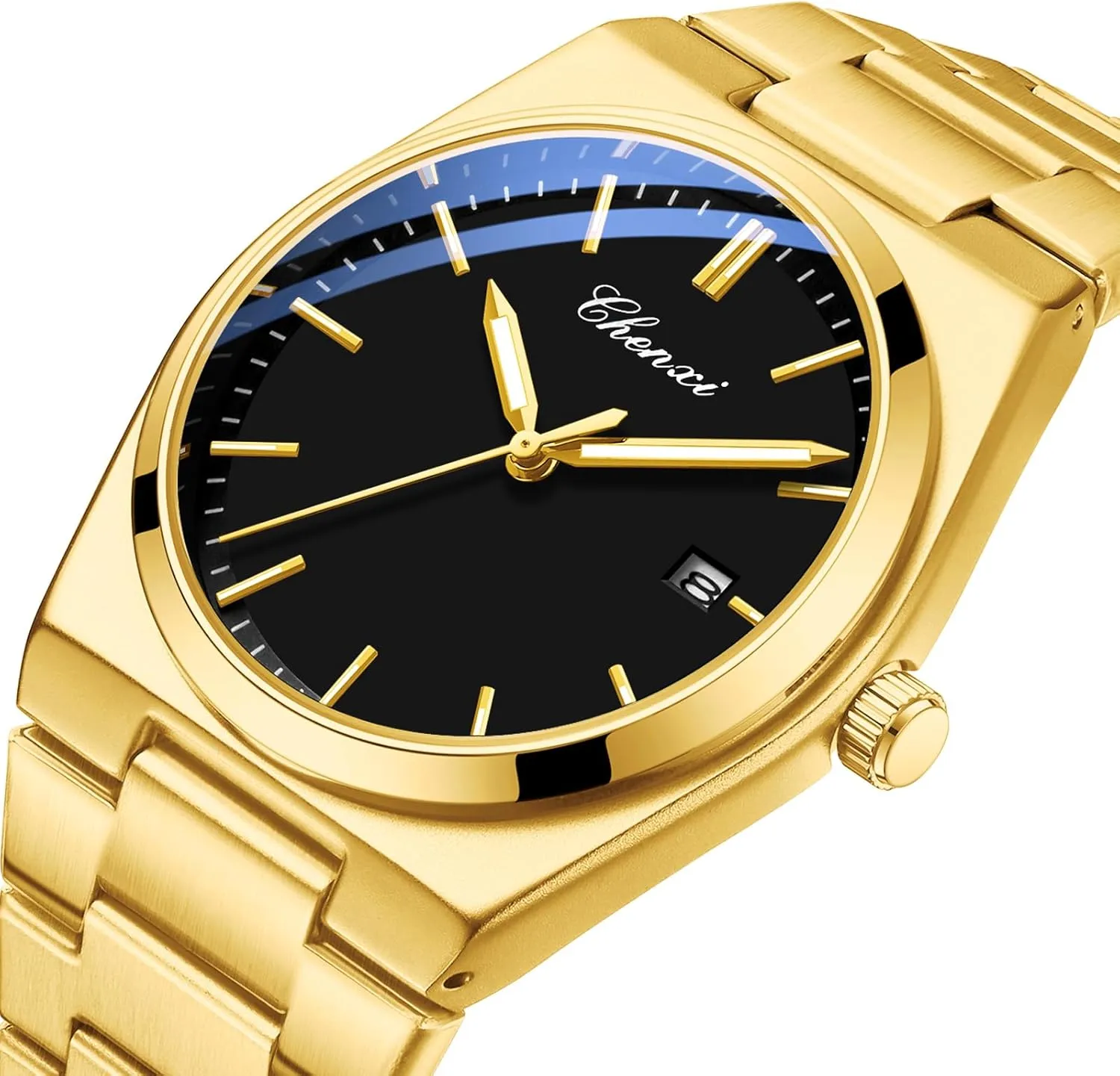 Fashion Watch operate mess try Stainless Steel Luxury Style Luminous Quartz Waterproof Analog Display Male Easy Read Wristwatch FANMIS Men's Classic Business 