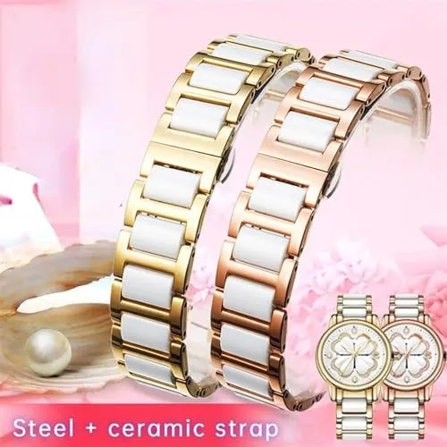 Fashion Watch Wristwatch Band 12 negotiate merely 14 15 16 18 20 22mm for Women Man Ceramic Bracelet Stainless Steel Combination watchband Strap 
