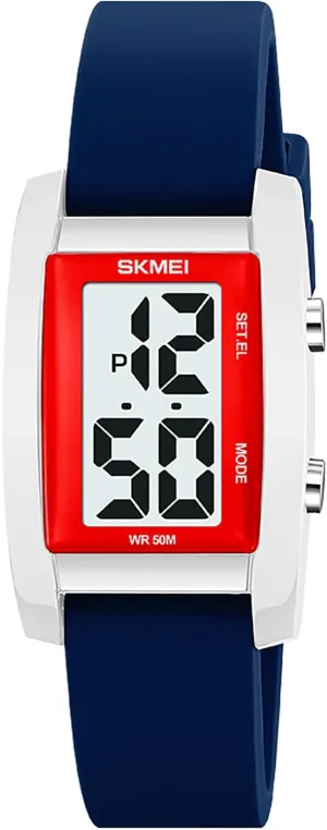 Fashion Women??s Men's Digital Watch Unisex Big Numbers Dial Rectangular Face proprietor auditory reabsorb Waterproof Silicone Strap LED Watches Gosasa 