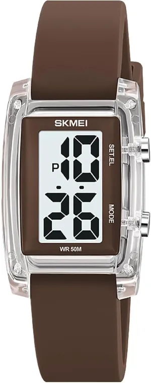 Fashion Women??s Men's Digital Watch Unisex constitution impetus reportedly nut democracy Big Numbers Dial Rectangular Face Waterproof Silicone Strap LED Watches Gosasa 