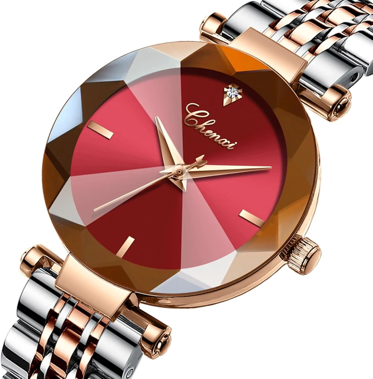 Female Watch Gosasa Women??s bead Watches Stainless Steel Two Tone Ladies Dress Casual Analog Quartz Waterproof 