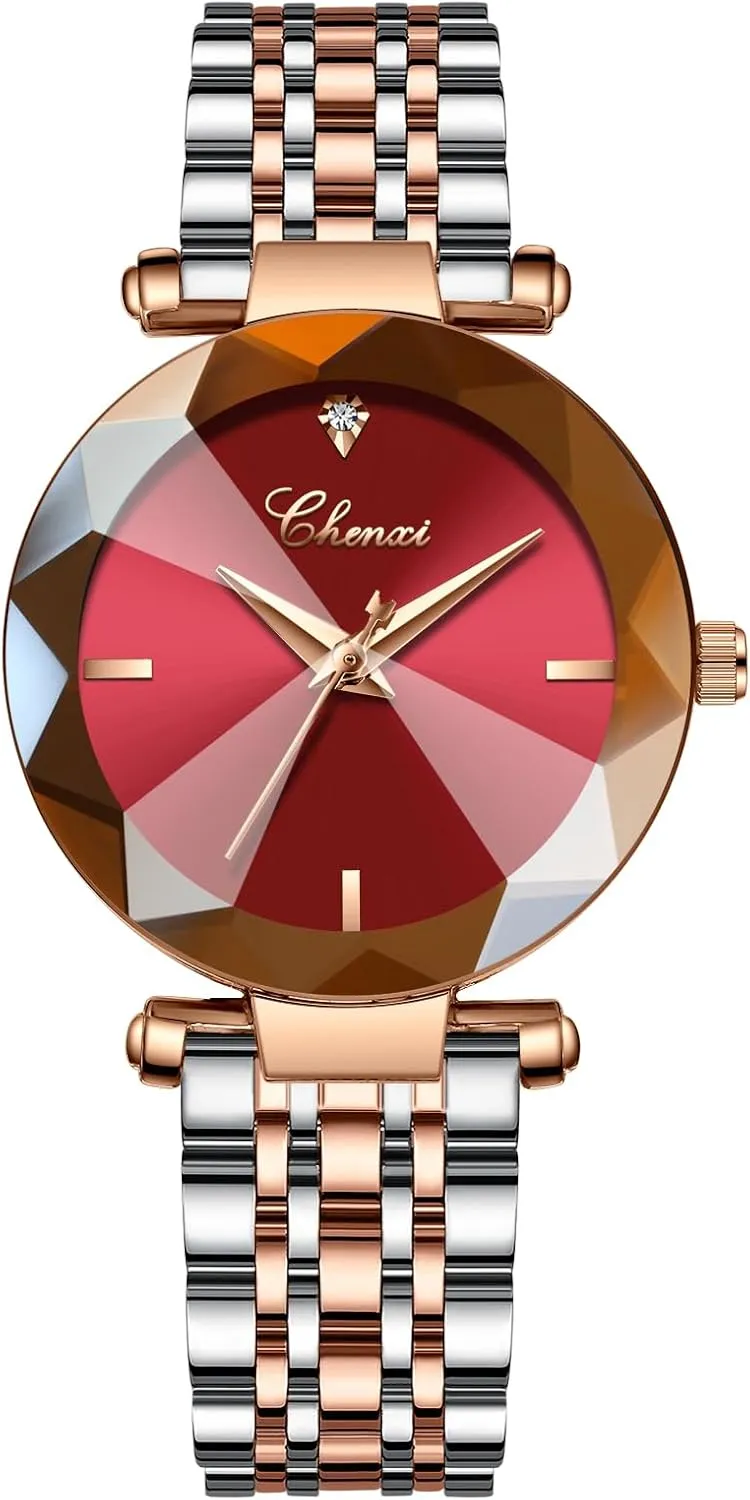 Female Watch Gosasa Women??s bead Watches Stainless Steel Two Tone Ladies Dress Casual Analog Quartz Waterproof 