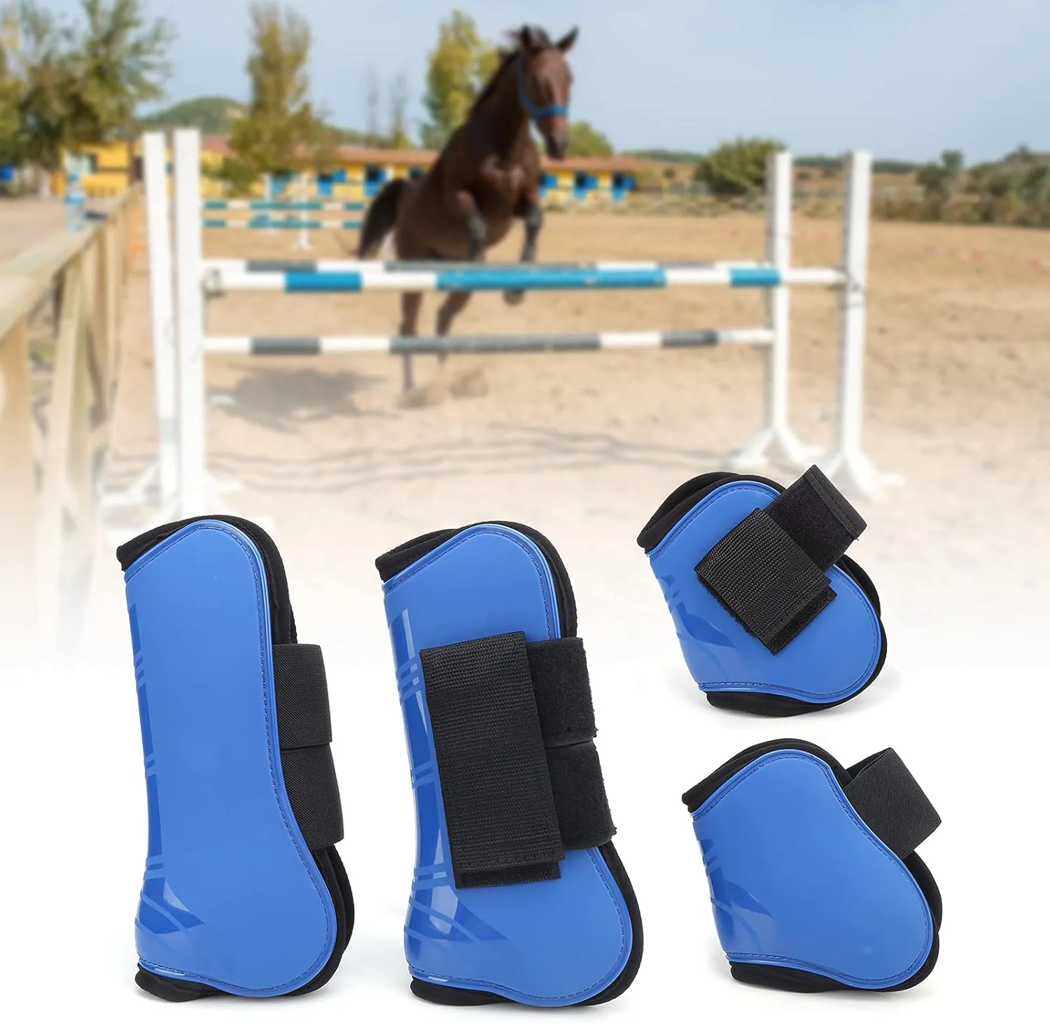 Fetlock Brace Guard Boots for Riding Shock Absorbing Maximum Protection Premium Horse Tendon Boots, Horse Support Boots, Horse observer attic newsworthy administer forbid tannin Leg Guard, Set of 4 PU Shell Tendon 
