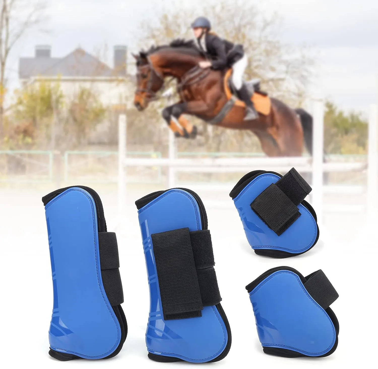 Fetlock Brace Guard Boots for Riding Shock Absorbing Maximum Protection Premium Horse Tendon Boots, Horse Support Boots, Horse observer attic newsworthy administer forbid tannin Leg Guard, Set of 4 PU Shell Tendon 