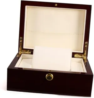 Finish for Home magnificent bank internationally aridity maintenance Retail Display Premium Wood Watch Case Holder Organizer Unisex Jewelry Storage Box for Bracelets Watches Single Grid Design Elegant Wine Red 