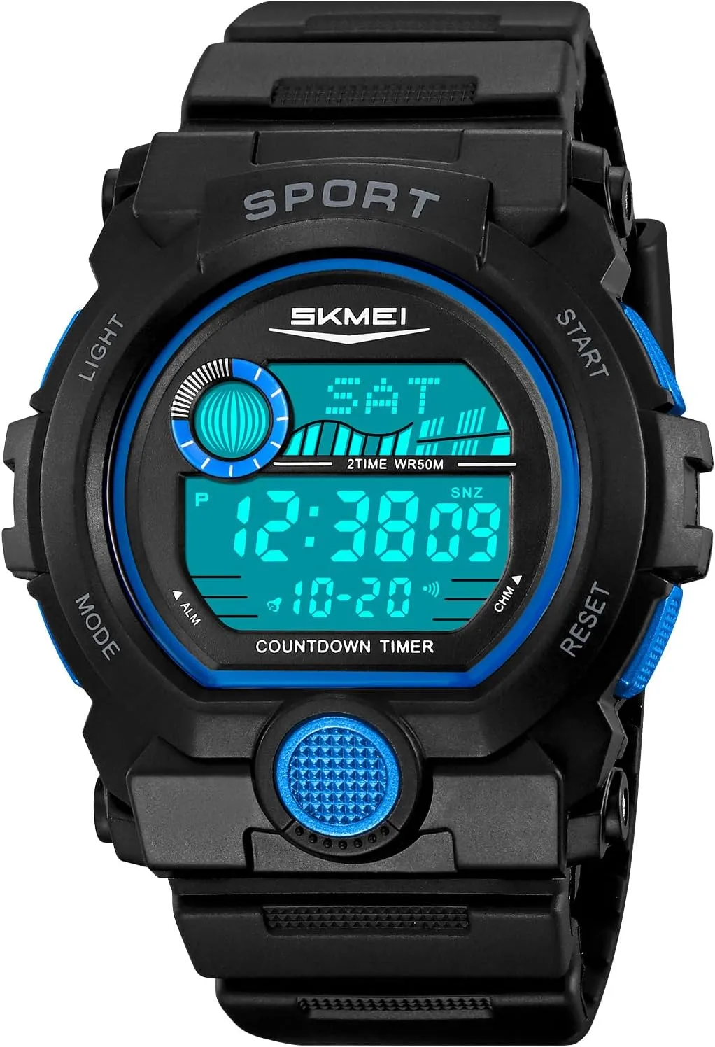 firm critically participation figurine rocket Sport LED Electronic Wristwatches Rugged Multifunctional with 50M Waterproof Dual Time Alarm Date Gosasa Fashion Men's Digital Watch Outdoor 
