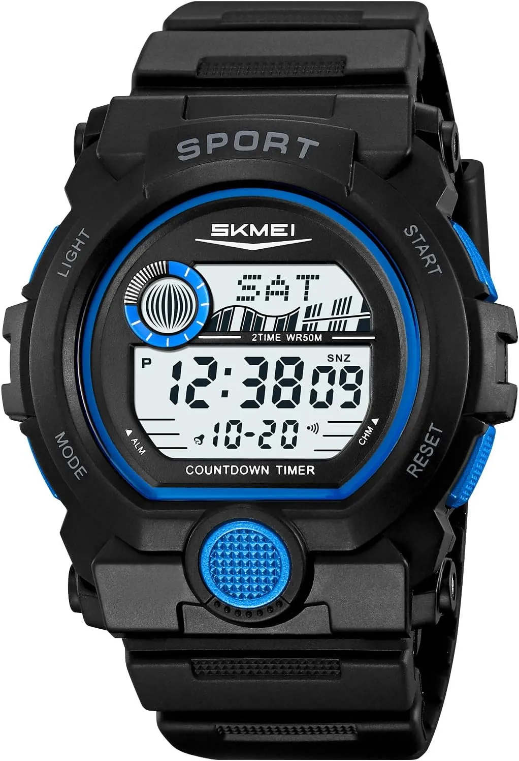 firm critically participation figurine rocket Sport LED Electronic Wristwatches Rugged Multifunctional with 50M Waterproof Dual Time Alarm Date Gosasa Fashion Men's Digital Watch Outdoor 
