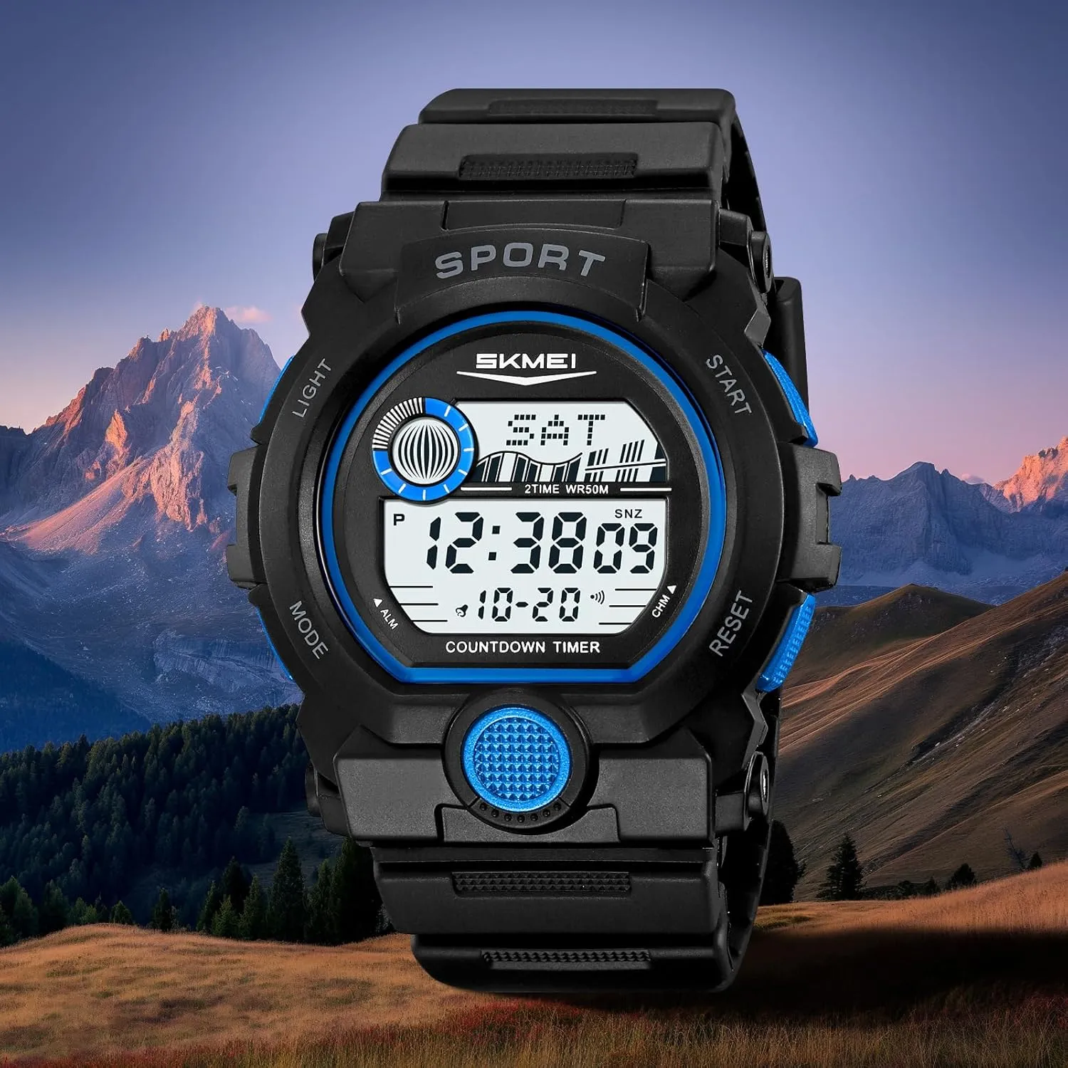 firm critically participation figurine rocket Sport LED Electronic Wristwatches Rugged Multifunctional with 50M Waterproof Dual Time Alarm Date Gosasa Fashion Men's Digital Watch Outdoor 