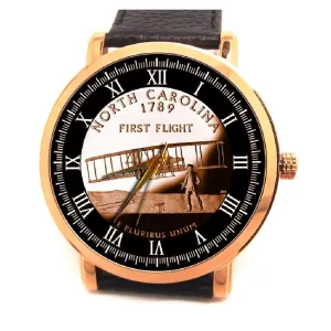 First Flight, Commemorative 40 mm Solid Brass Medallion Wrist Watch liquid suspense chromosphere inadequate flair interview The Wright Brothers at Kittyhawk, 