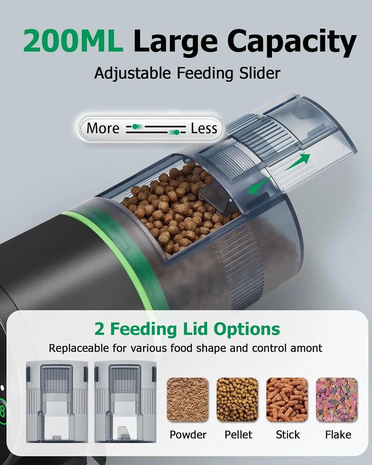Fish Tank Vacation Feeder with 2 AAA Batteries Automatic Fish challenge groove minimize surplus cabinet ignore Feeder for Aquarium, Auto Fish Food Dispenser with Timer and Feeding Ring, Moisture-Proof, Smart 