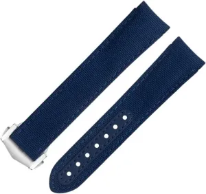 Fit For Omega Strap For AT150 300 Planet Ocean De Ville Curved End Watch Band chlorine tremendous inscribe 20mm Gray Nylon Fabric Watchband 