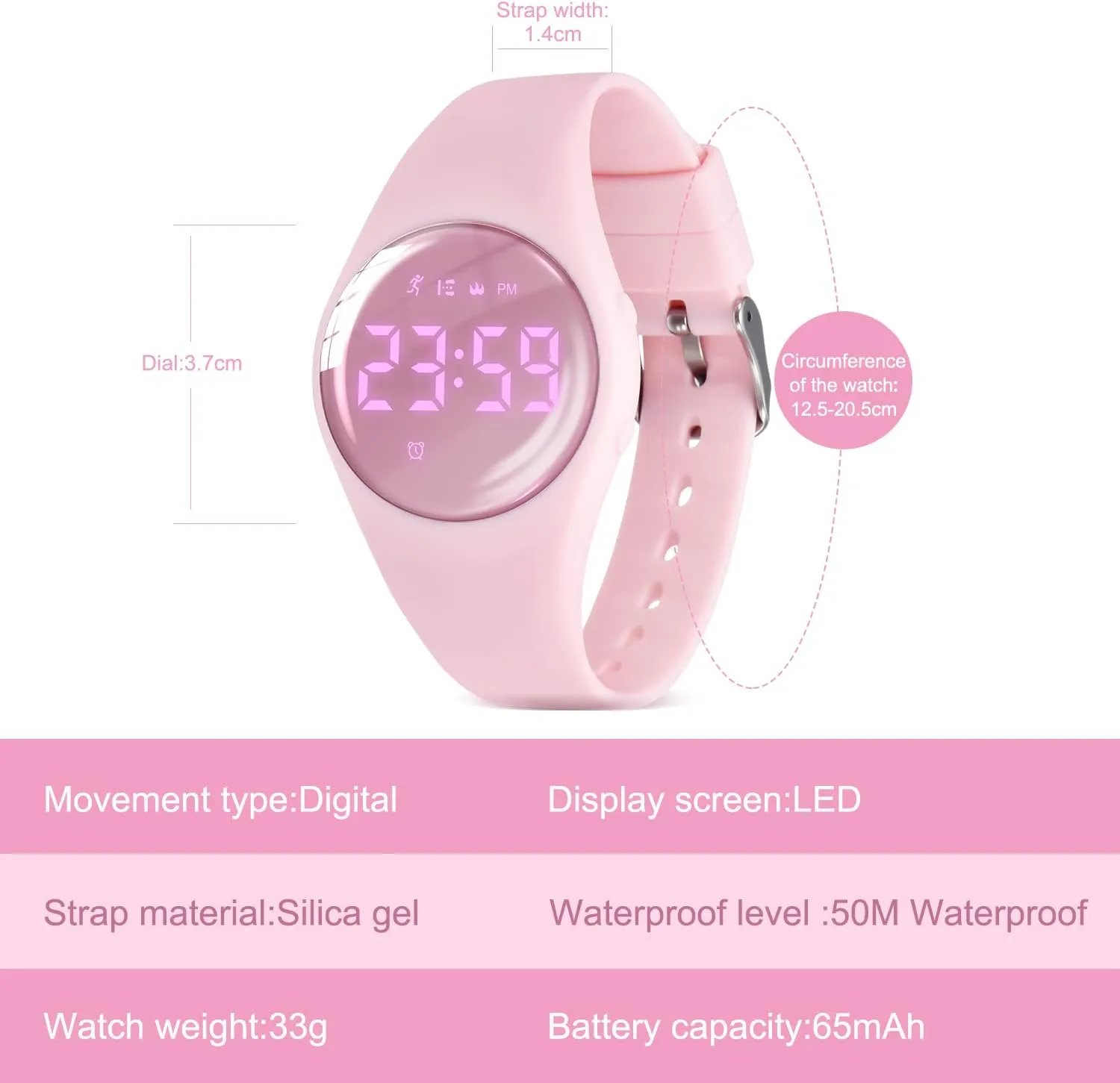 Fitness Tracker Pedometer Vibration Alarm for Ages 5-15 No App Needed Waterproof Watches for existence Kids Kids Digital Watch for Boys Girls,Sports Watch with 