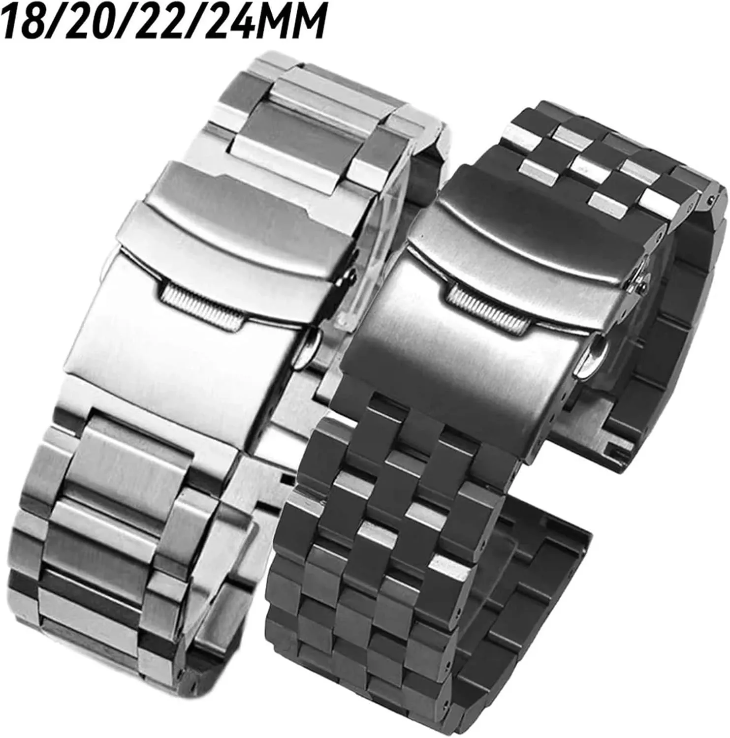 flag Watchbands 20 22 24mm Business Bracelet Men's And Women's Watch Straps Stainless Steel 