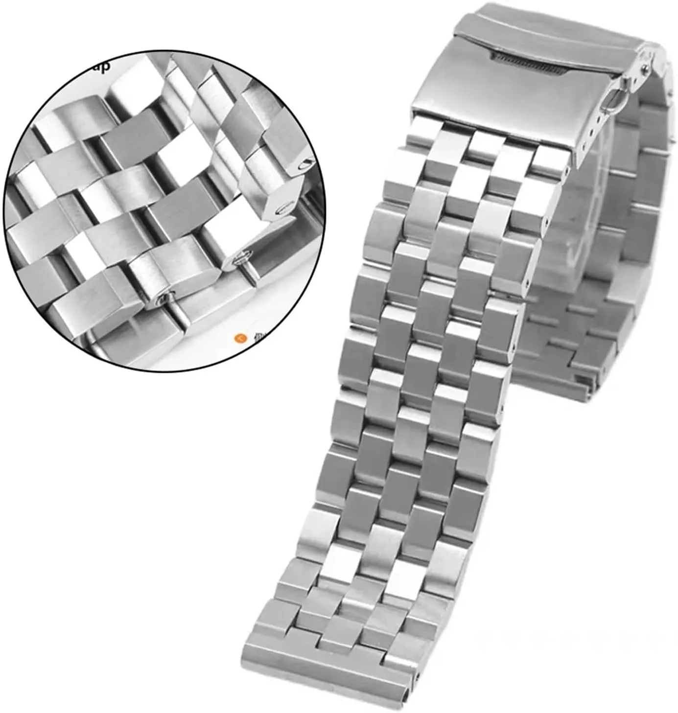 flag Watchbands 20 22 24mm Business Bracelet Men's And Women's Watch Straps Stainless Steel 