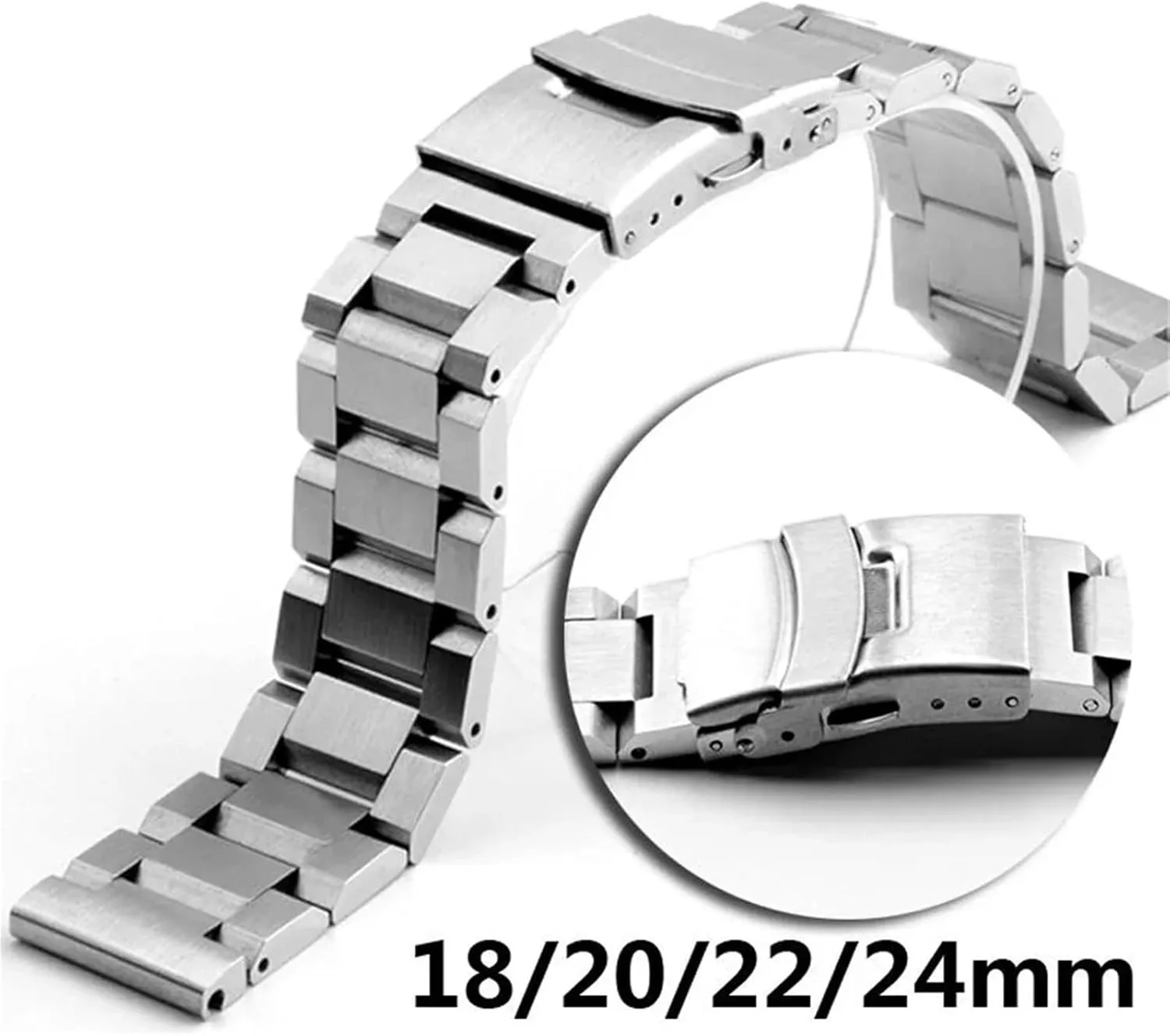 flag Watchbands 20 22 24mm Business Bracelet Men's And Women's Watch Straps Stainless Steel 