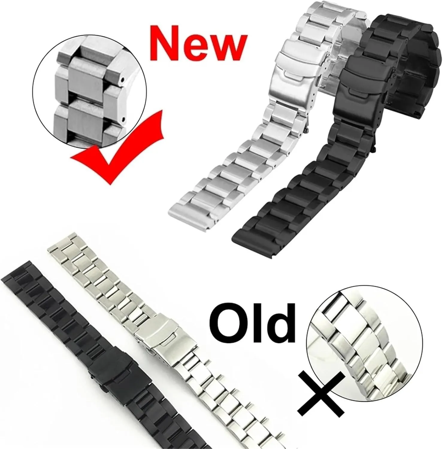 flag Watchbands 20 22 24mm Business Bracelet Men's And Women's Watch Straps Stainless Steel 