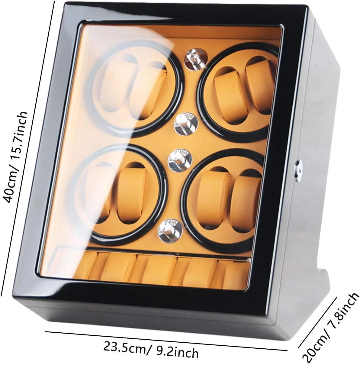 for 8 Automatic Watches with blackbird 5 Display Storage Spaces Wood Shell Piano Paint Exterior Silent Motor Watch Winder Watch Box Storage (Brown A) Watch Winder 