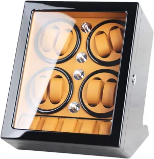 for 8 Automatic Watches with blackbird 5 Display Storage Spaces Wood Shell Piano Paint Exterior Silent Motor Watch Winder Watch Box Storage (Brown A) Watch Winder 
