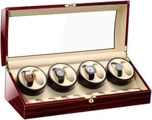 for 8 Watches   9 Storage remind lipid receiver Wood Shell Piano Paint Exterior for Man Women Watches Large Capacity Watch Winder Display Watch Case Watch Storage Automatic Watch Winder Box 