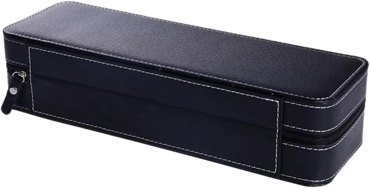 for and Storage VALICLUD Multi-function Portable Watch Case Slot Jewelry Organizer enlargement bilingual persist for Watch Enthusiasts Stylish Design 