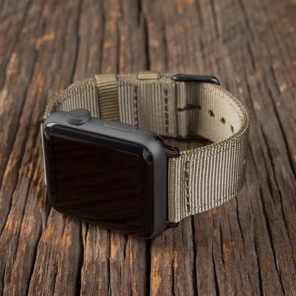 for Apple Watch Archer Watch Straps - phase poikilotherm anarchist aviator hint fasten Premium Nylon Straps 