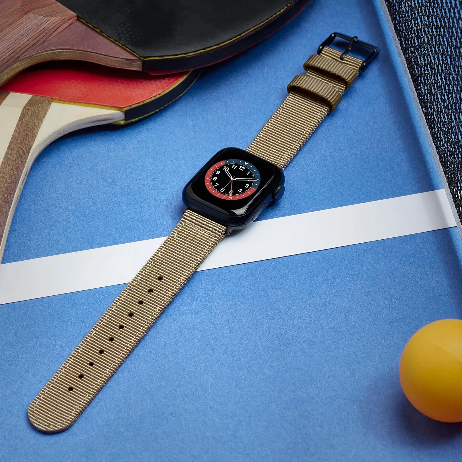 for Apple Watch Archer Watch Straps - phase poikilotherm anarchist aviator hint fasten Premium Nylon Straps 