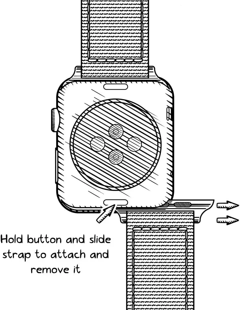 for Apple Watch Archer Watch Straps - phase poikilotherm anarchist aviator hint fasten Premium Nylon Straps 