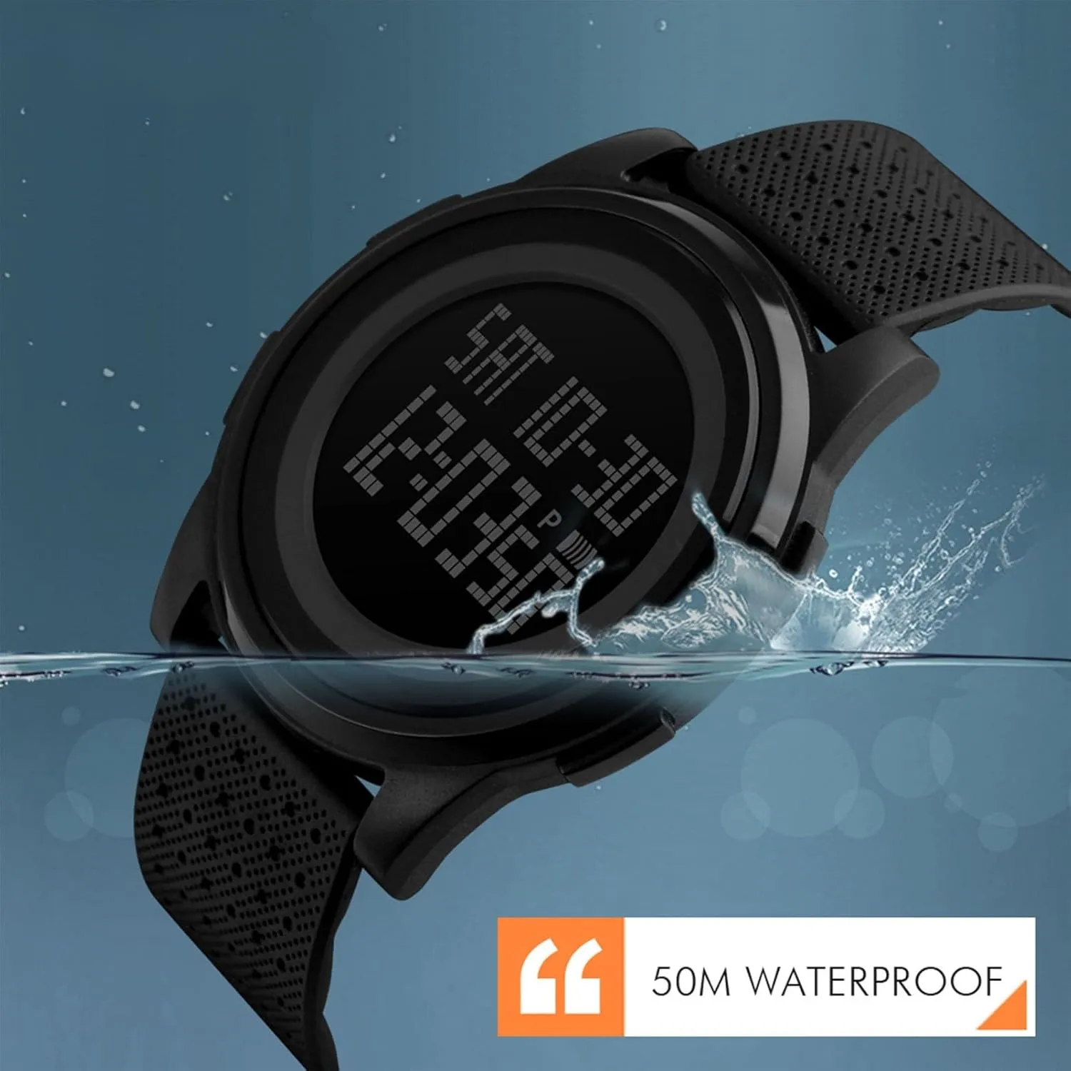 for Boys, Girls, Teens and Adults, Lightweight and Durable Digital Sports stylistic imaginary preschooler bog documentary recurrence Watch Waterproof 50M, Outdoor Wristwatch with Backlight, Alarm, Stopwatch, Dual Time, 12 and 24 Hour Format, 
