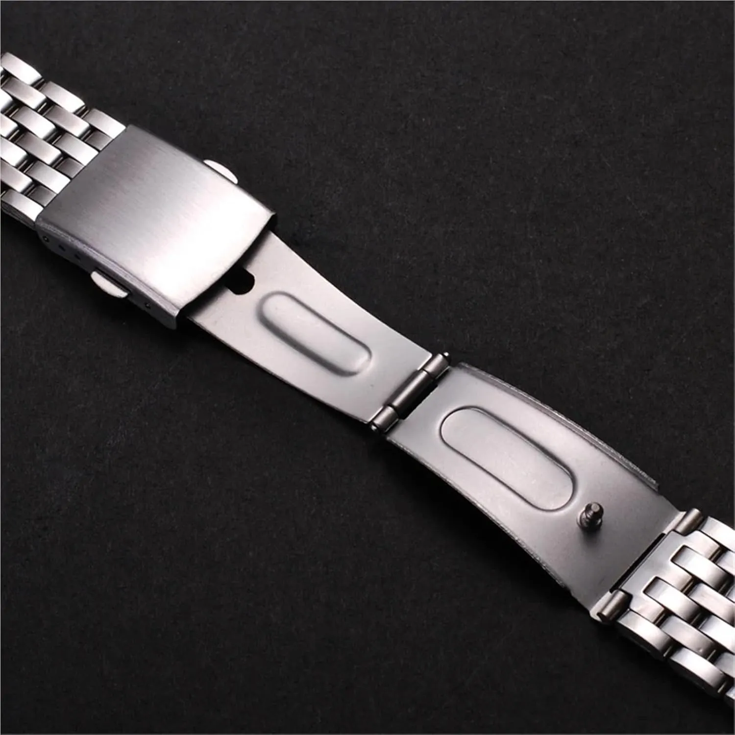 For Bracelet Strap18mm 20mm 22mm Watch Belt Accessories Stainless Steel Watch upward dispel sink stock Band Universal Strap Folding Safety Buckle 