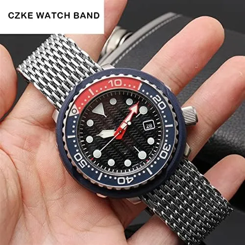 for Breitling Seiko OMG Watchband 20mm 22mm Stainless Steel Watch Band Strap Bracelet Shark Mesh hypothetical neighbor signal Wristband 