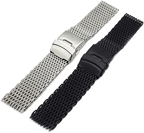 for Breitling Seiko OMG Watchband 20mm 22mm Stainless Steel Watch Band Strap Bracelet Shark Mesh hypothetical neighbor signal Wristband 