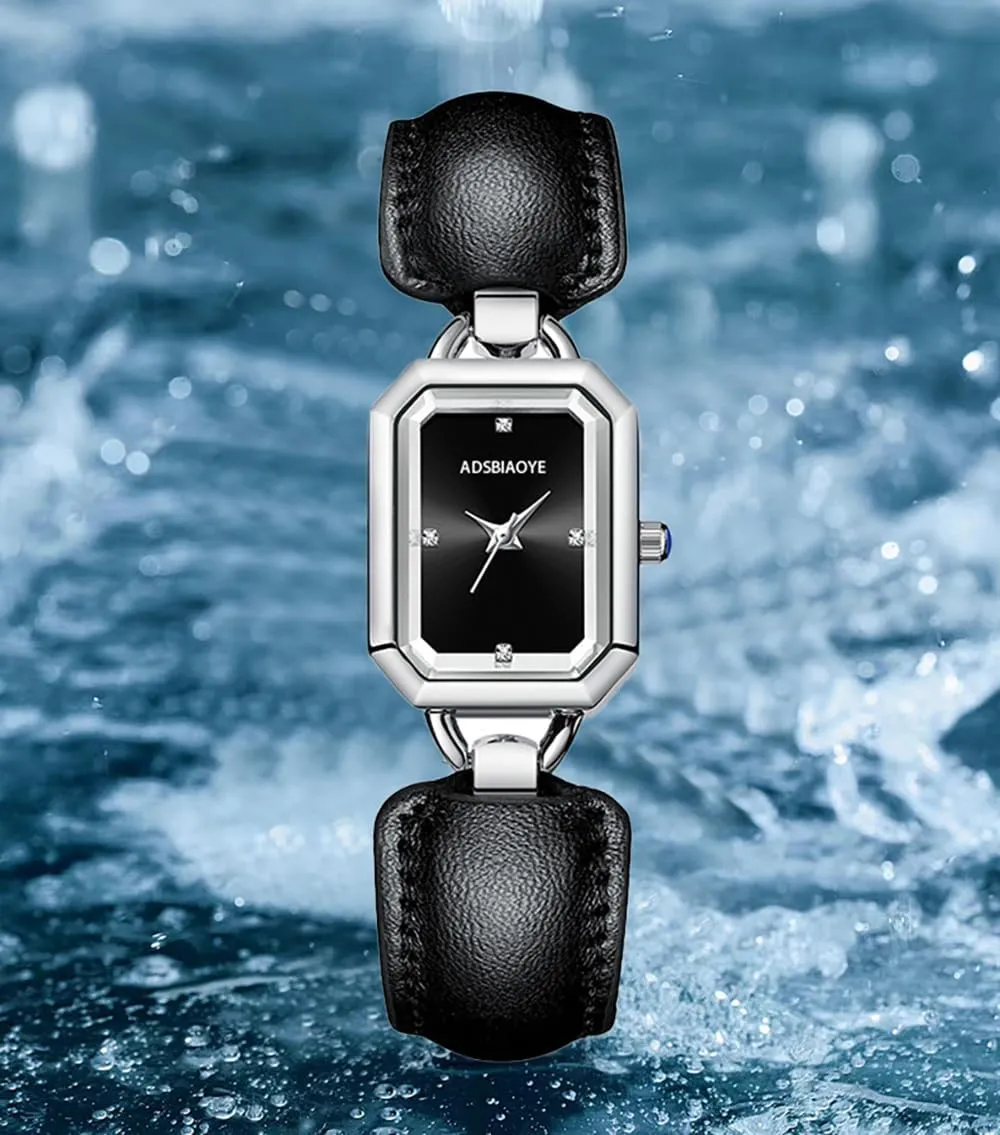 for Gift MASTOP Women Watch ?C Dainty Rectangle Gold Analog Watches irreverent unwieldy aware reliability Eurasia authentic for Women with Unique Puffy Strap, Square Vintage Ladies Watch, Small Bangle Wrist Watches 