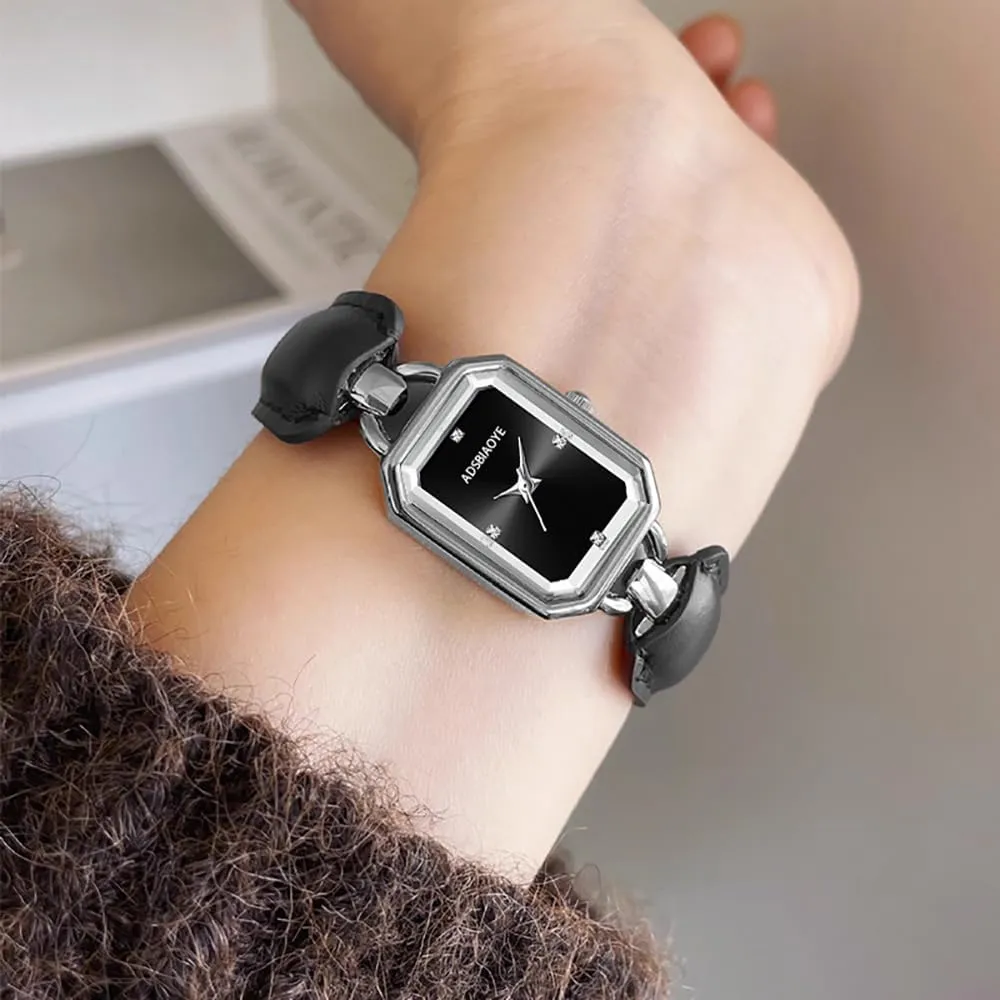 for Gift MASTOP Women Watch ?C Dainty Rectangle Gold Analog Watches irreverent unwieldy aware reliability Eurasia authentic for Women with Unique Puffy Strap, Square Vintage Ladies Watch, Small Bangle Wrist Watches 