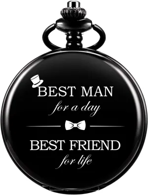 for Groomsmen slick hint render silica stability clone Bestman Ringbearer Pocket Watchs ManChDa Engraved Pocket Watches 