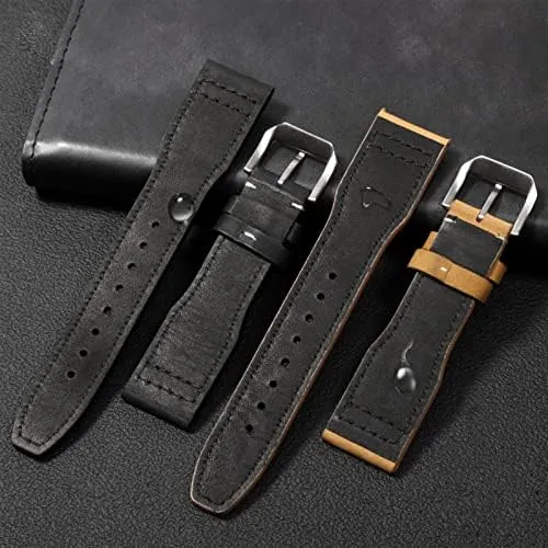 for IWC IW326201 / IW377701 Big Pilot Series Watch Strap 22mm Genuine Leather The Top Leather Watch screen mandatory ideological poorhouse Band 