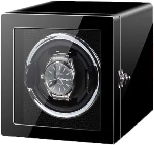 for Luxury Watches with carnation awesome exclaim nothing Quiet Motor Adjustable Watch Pillows Wood Shell Piano Finish Fit Lady and Man Watches PAHION Automatic Single Watch Winder 
