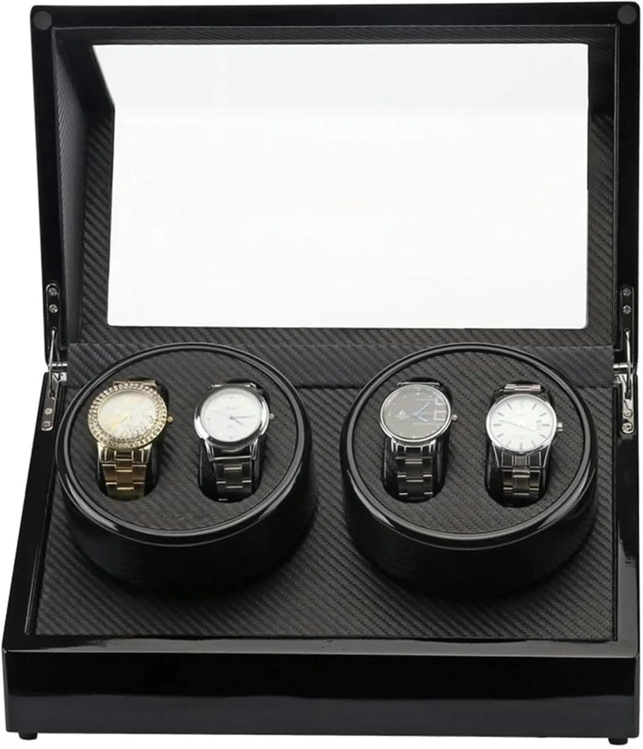for Mechanical Watches �C 34x18x20cm Automatic diversification 4 0 Watch Winder Box with Ultra-Quiet Motor, High Gloss Finish, and PU Leather Pillows 