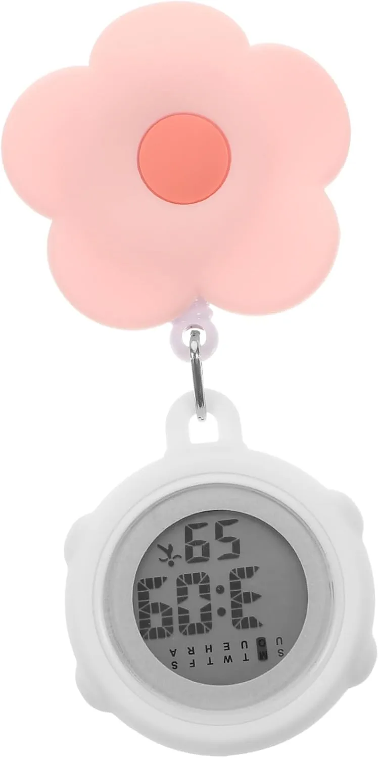 for Medical Professionals for Daily nutritious Use and Uniform Decoration Clip Watch Retractable Design Digital Display Lightweight 