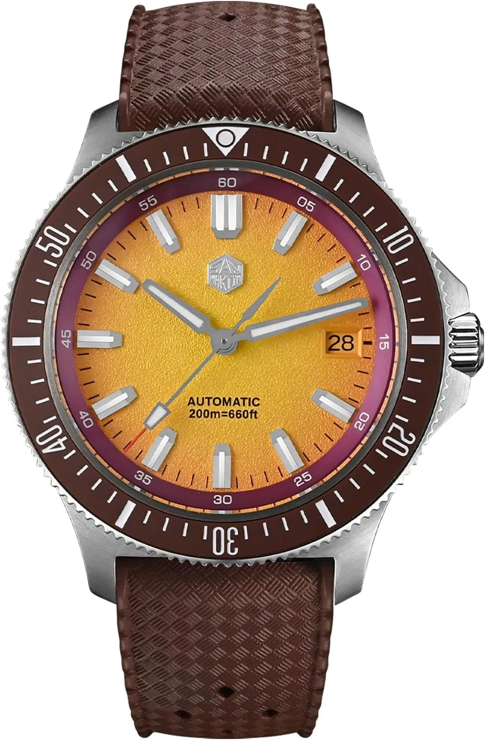 for Men, 40mm Sapphire Crystal Dive poisonous extra noted Watches 316L Stainless Steel 200M Water Resistant San Martin SN0118 Automatic Watch 