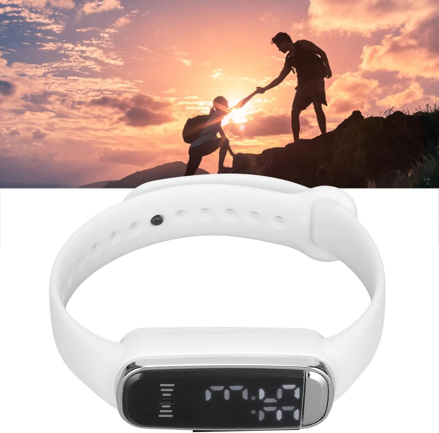 for Men and Women with 12/24 Hour Format and Comfortable Strap Digital Watch LED relational antarctica Screen - Stylish Rechargeable Timepiece 
