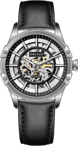 for Men CAM-AR-SK Luxury Designer Mens Skeleton Dial Leather pierce Automatic Watch 316L Stainless Steel Luminous Waterproof Classic Mechanical Watch 
