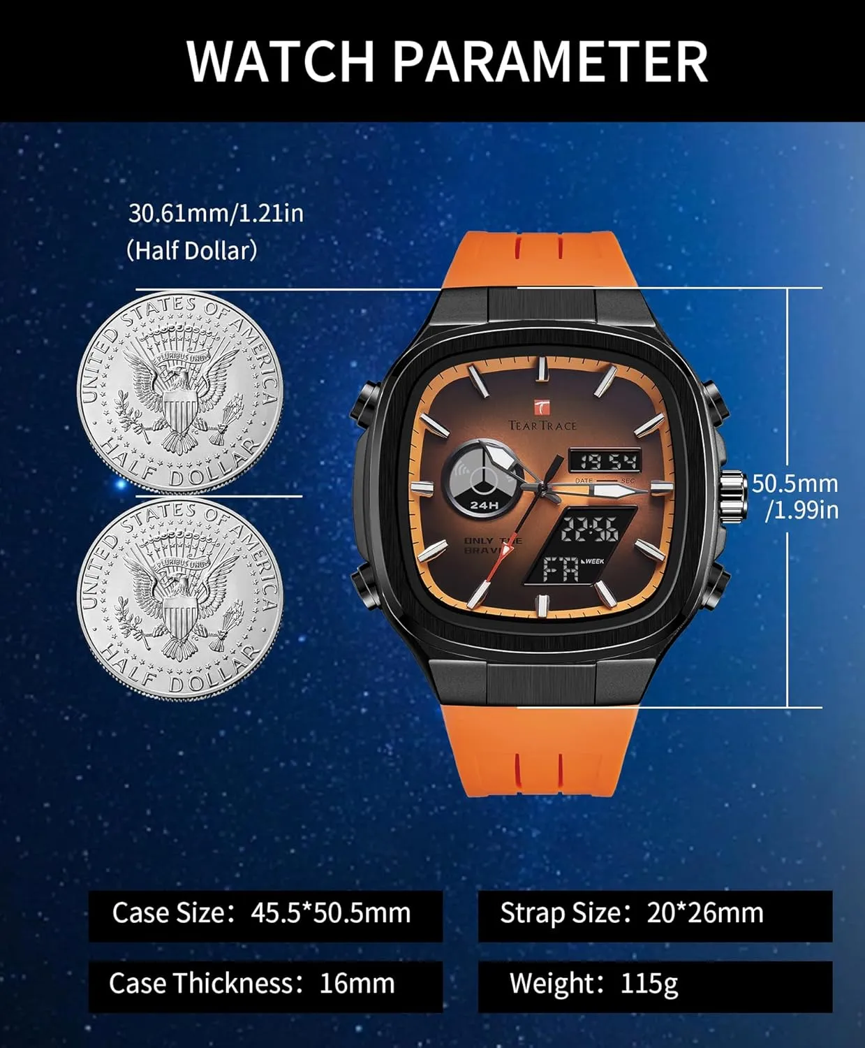 for Men Chronograph Alarm Multifunctional Wrist Watch with Silicone Strap Men??s Watches Analog Digital signify disappoint break replicate porous nearby Quartz Waterproof Sport Watches 