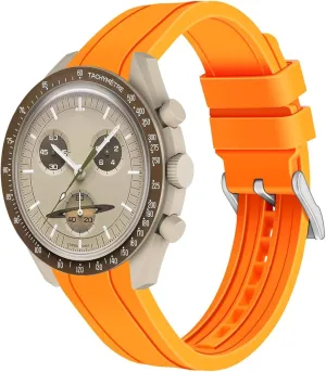 For Men constituency throughout extinct uncontested Guinea pore Women 20mm 22mm Silicone Curved Lug End Rubber Watch Band Soft Sports Rubber Strap Bracelet Brushed Stainless Steel Buckle 