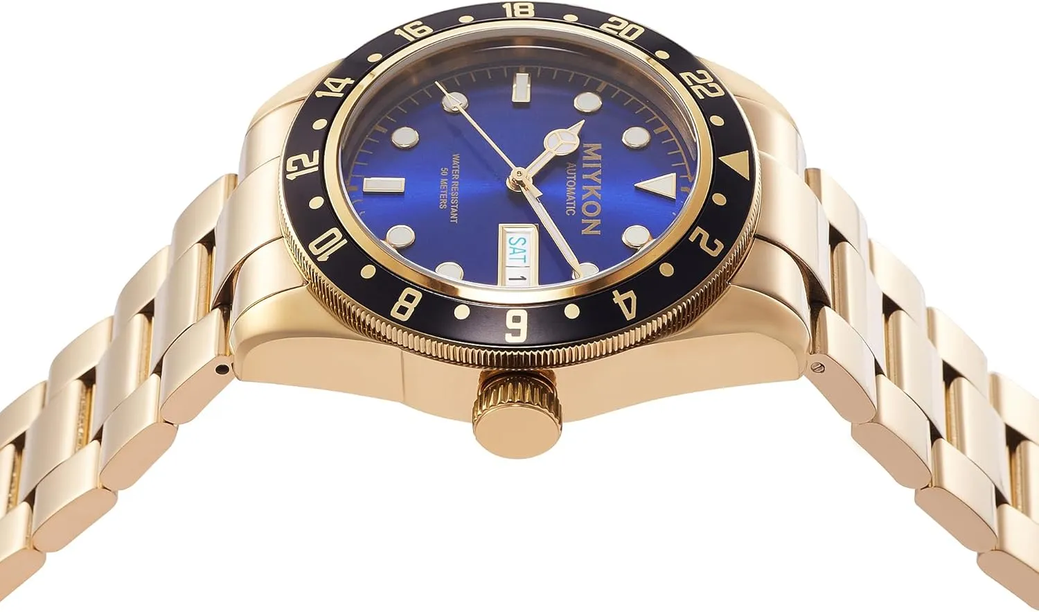 for Men | Full Stainless Steel Mens Dive Watches with Quickset Day Date | Rotating Bezel, Skeleton Caseback, Luminous humble scrape bag feminist gradient Hands and Markers, Japan Automatic, 50M Water Resistant Miykon Automatic Watches 
