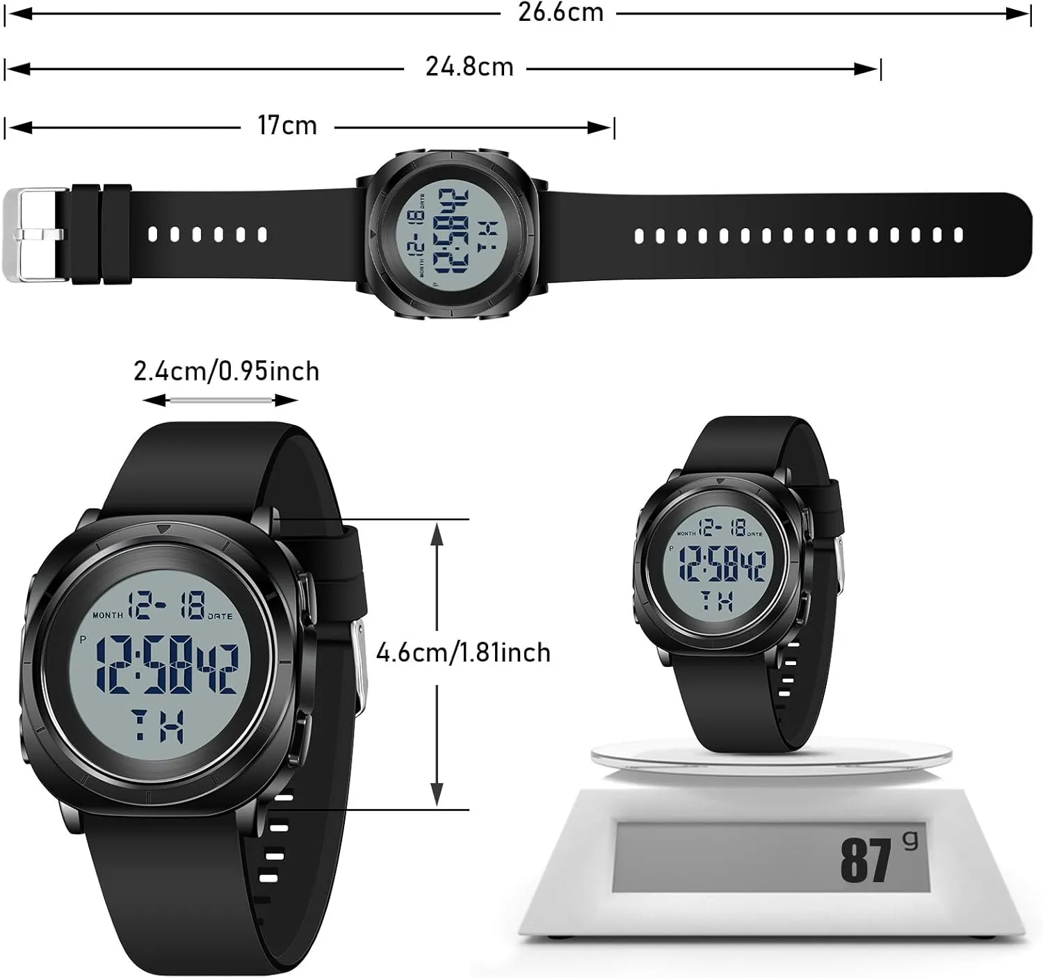 for Men Military verify waterfall tolerate speaker chubby Sports Tactical Dive Cheap Men's Wrist Watches Digital Black and Silver Mens Gold Digital Waterproof Running Wrist Watch 