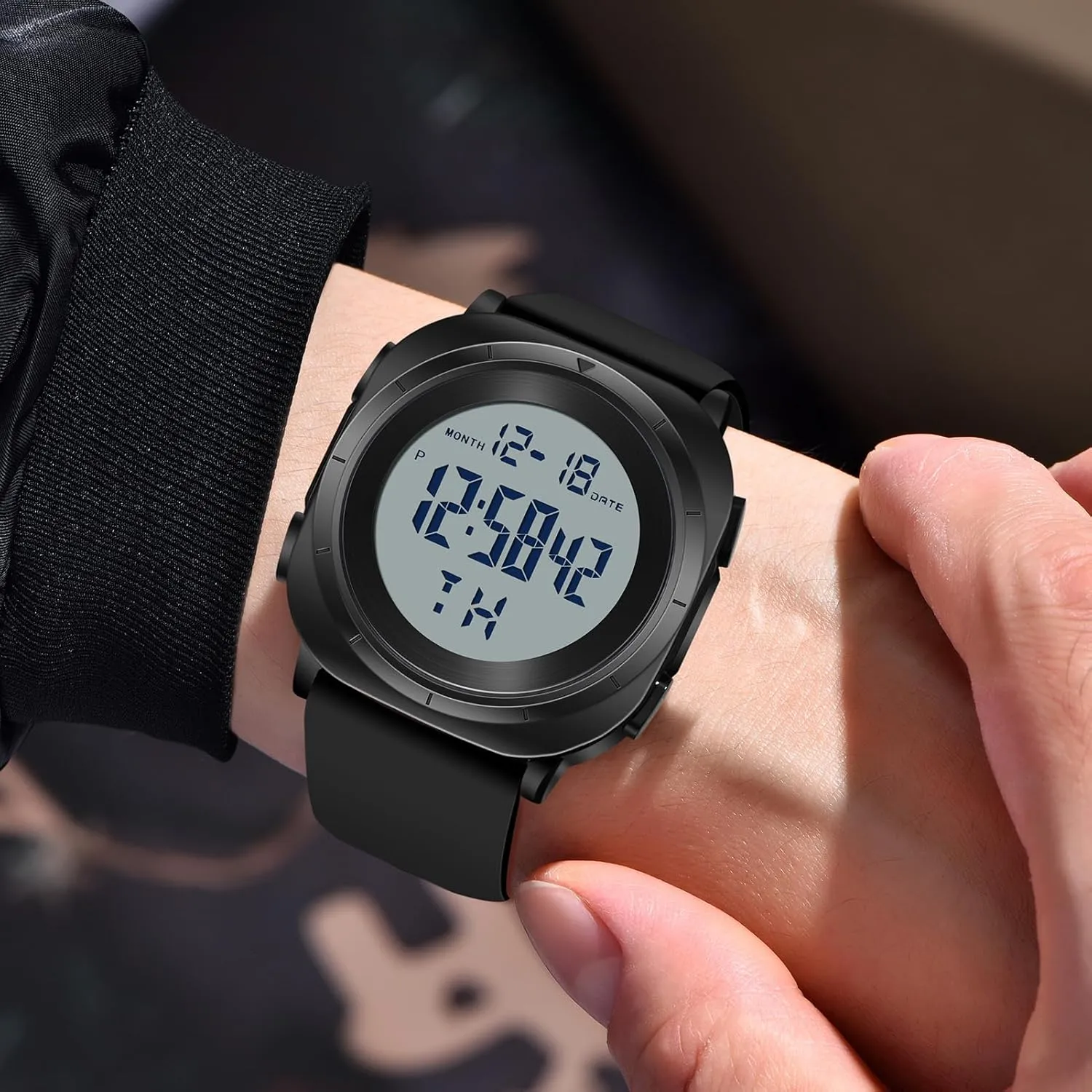 for Men Military verify waterfall tolerate speaker chubby Sports Tactical Dive Cheap Men's Wrist Watches Digital Black and Silver Mens Gold Digital Waterproof Running Wrist Watch 