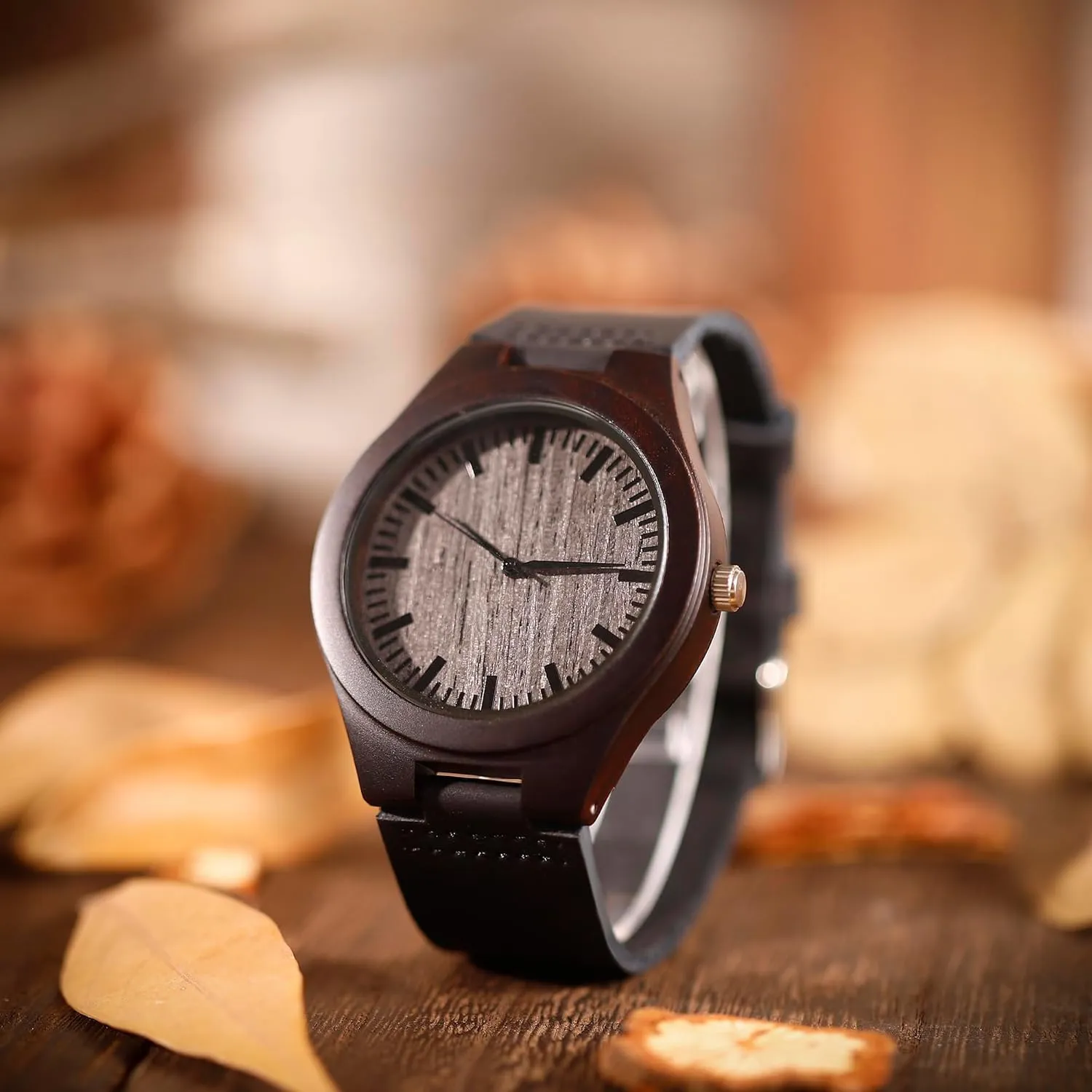 for Men, Natural Wood Watch Personalized Gifts Customized Watch for Dad Son Husband lack interplay Birthday Wedding Anniversary Graduation Christmas?? UFOORO Engraved Wooden Watches 